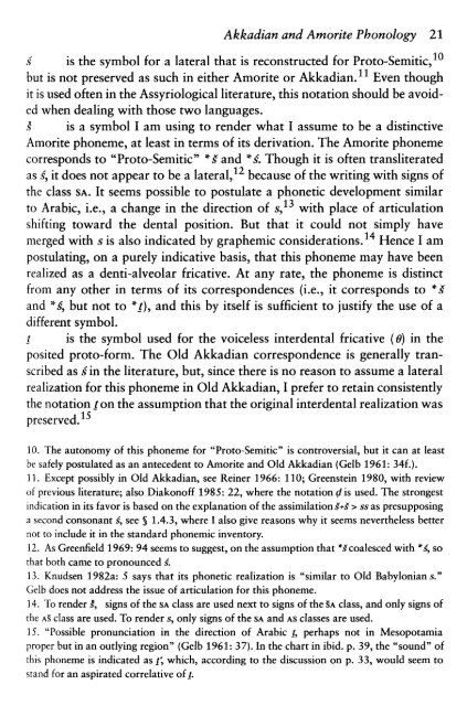 Akkadian and Amorite Phonology