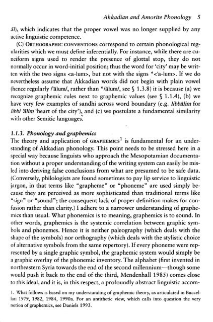 Akkadian and Amorite Phonology