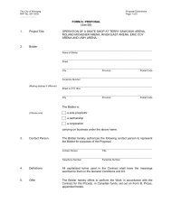 FORM A: PROPOSAL (See B9) 1. Project Title ... - City of Winnipeg