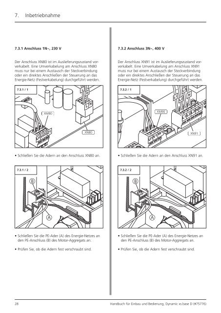 Dynamic xs.base. Handbuch für Einbau und Bedienung