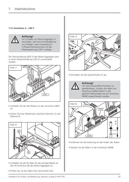 Dynamic xs.base. Handbuch für Einbau und Bedienung