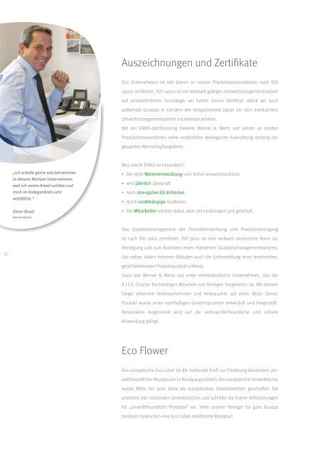 Werner & Mertz Nachhaltigkeitsbericht 2008 - Business and ...