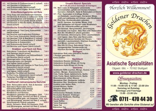 Unsere Speisekarte finden Sie hier! - Goldener Drachen