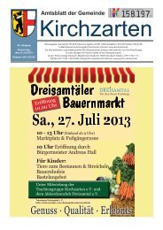 Amtsblatt der Gemeinde - Gemeinde Kirchzarten