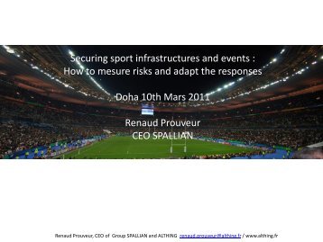 Renaud Prouveur - The International Sport Security Conference