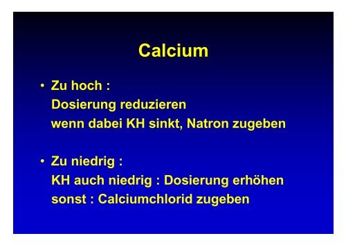 Calcium und Carbonathärte - Korallenriff