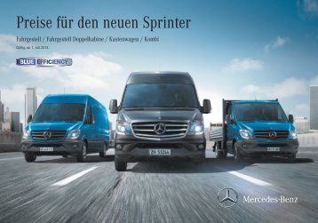 Preisliste Sprinter - Autostern Wädenswil AG