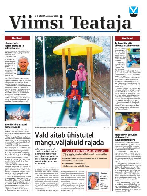 Vald aitab ühistutel mänguväljakuid rajada - Viimsi vald