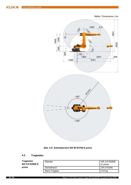 KR QUANTEC K prime - Kuka Robotics