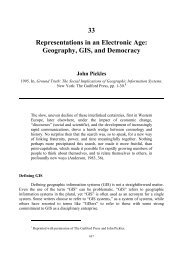 Geography, GIS, and Democracy - College of Humanities and Social ...