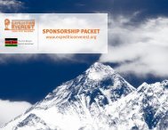 SPONSORSHIP PACKET - Expedition Everest
