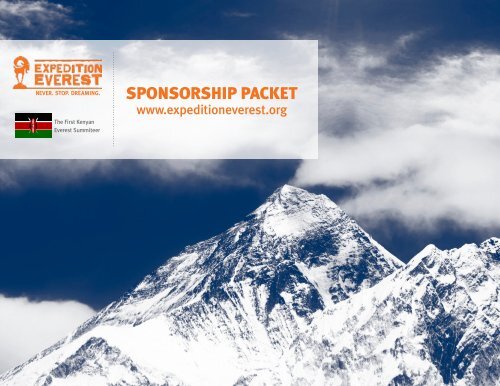 SPONSORSHIP PACKET - Expedition Everest