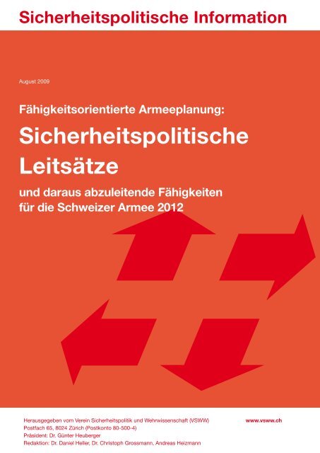 Sicherheitspolitische Leitsätze - VSWW