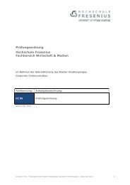 Prüfungsordnung Corporate Communication - Hochschule Fresenius