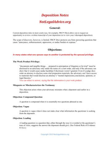 Deposition Notes NotLegalAdvice.org.pdf