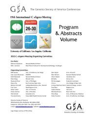 Program and Abstract Book - 19th International C. elegans Meeting