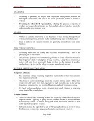 ENTO 489 Swarming and Mating in Honey Bees Page 1 of 9 ...