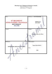 43 REGIMENT D'INFANTERIE COLONIALE - Ancestramil