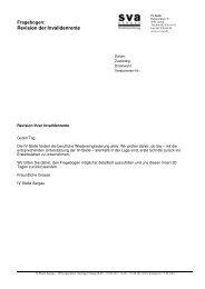 Fragebogen Revision der Invalidenrente - SVA Aargau