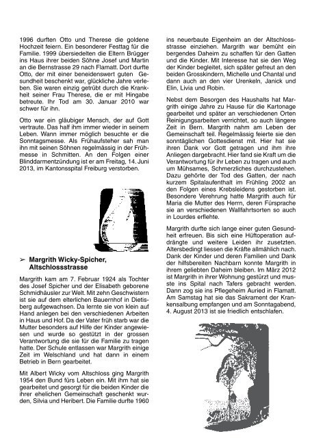 Pfarrblatt September 2013 - Pfarrei Wünnewil-Flamatt