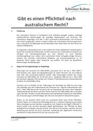 Gibt es einen Pflichtteil nach australischem Recht? - Schweizer ...