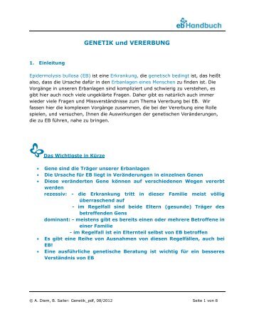 Genetik (pdf) - EB-Handbuch
