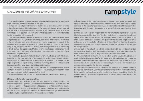 Media Kit 2013 - Ramp Magazin