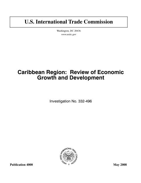 Caribbean Region: Review of Economic Growth and ... - USITC