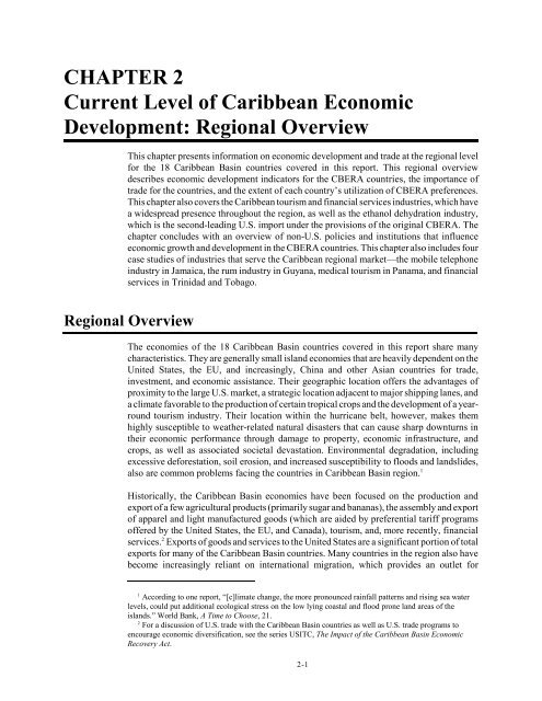 Caribbean Region: Review of Economic Growth and ... - USITC