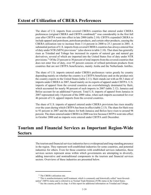 Caribbean Region: Review of Economic Growth and ... - USITC