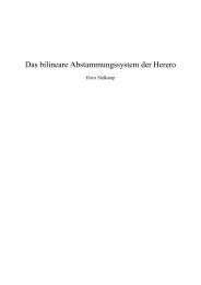 bilineare Deszendenz.. - Horst Südkamp - Kulturhistorische Studien