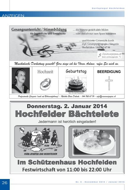 6 Dezember/Januar - Gemeinde Hochfelden