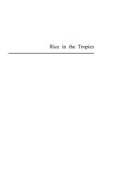 Rice in the Tropics - IRRI books - International Rice Research Institute