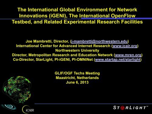 International GENI project - GLIF