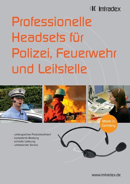Professionelle Headsets für Polizei, Feuerwehr und Leitstelle