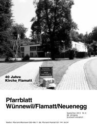 Pfarrblatt September 2013 - Pfarrei Wünnewil-Flamatt