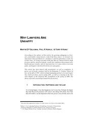 WHY LAWYERS ARE UNHAPPY* - Queensland Law Society