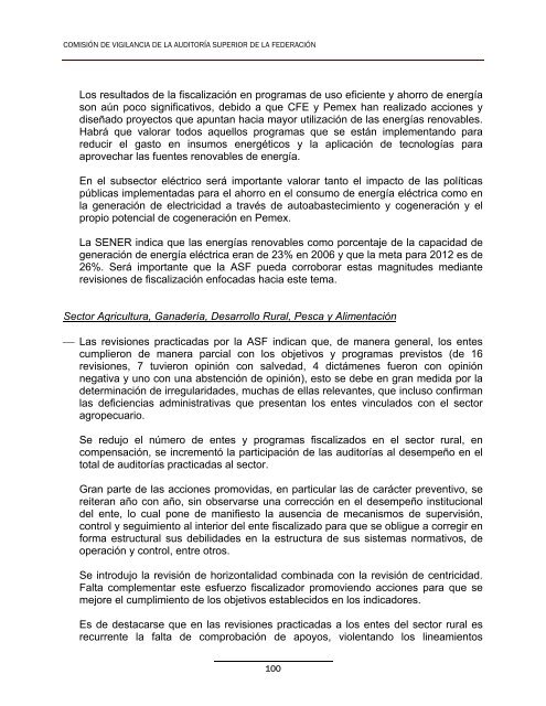 Conclusiones y Recomendaciones a la ASF - CÃ¡mara de Diputados