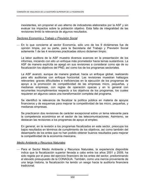 Conclusiones y Recomendaciones a la ASF - CÃ¡mara de Diputados