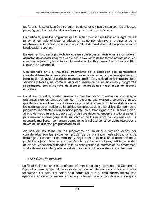 Conclusiones y Recomendaciones a la ASF - CÃ¡mara de Diputados