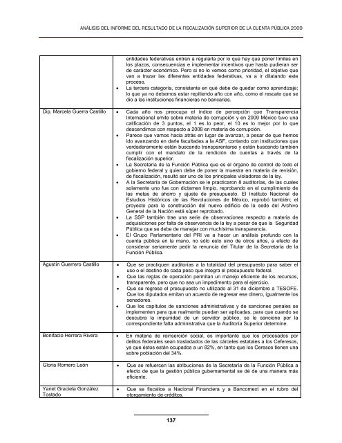 Conclusiones y Recomendaciones a la ASF - CÃ¡mara de Diputados