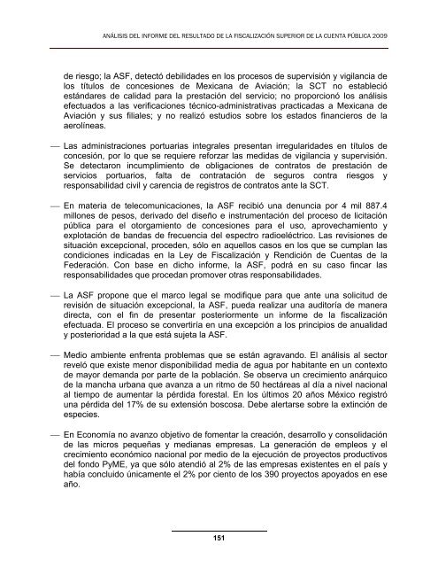 Conclusiones y Recomendaciones a la ASF - CÃ¡mara de Diputados