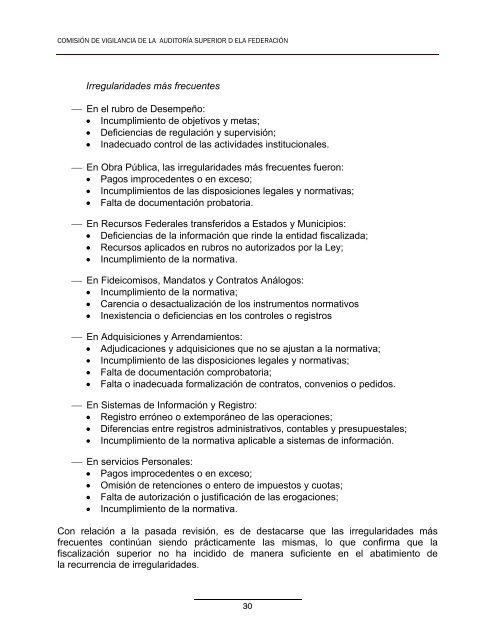 Conclusiones y Recomendaciones a la ASF - CÃ¡mara de Diputados