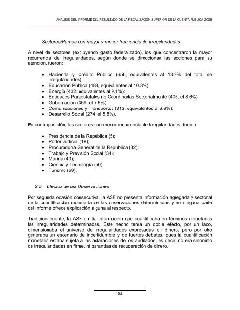 Conclusiones y Recomendaciones a la ASF - CÃ¡mara de Diputados