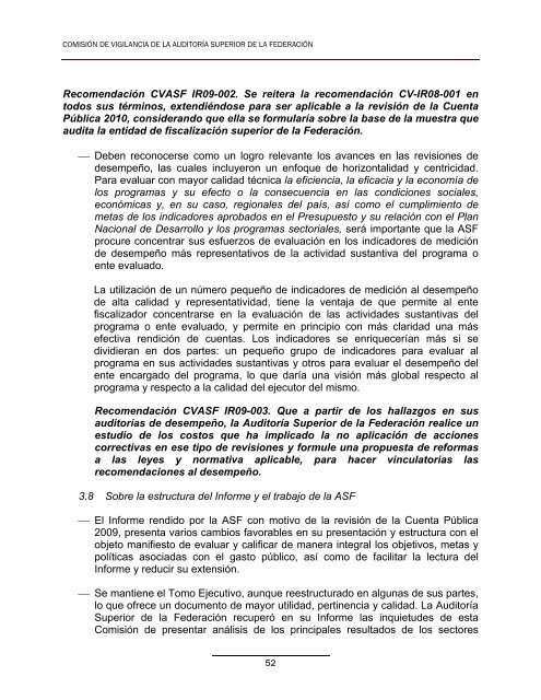 Conclusiones y Recomendaciones a la ASF - CÃ¡mara de Diputados