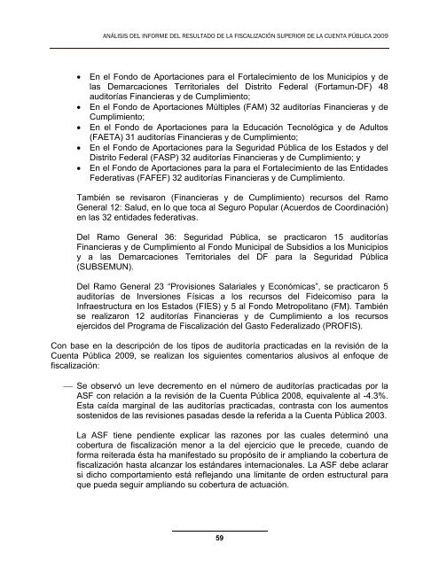 Conclusiones y Recomendaciones a la ASF - CÃ¡mara de Diputados