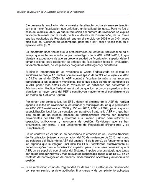 Conclusiones y Recomendaciones a la ASF - CÃ¡mara de Diputados