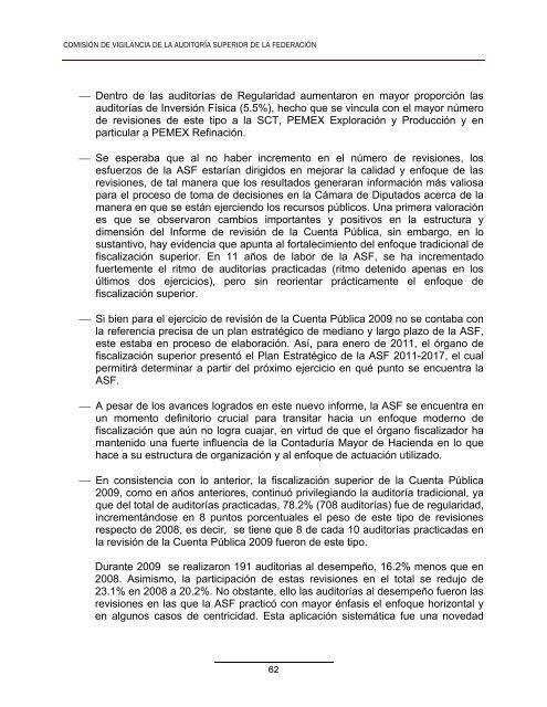 Conclusiones y Recomendaciones a la ASF - CÃ¡mara de Diputados