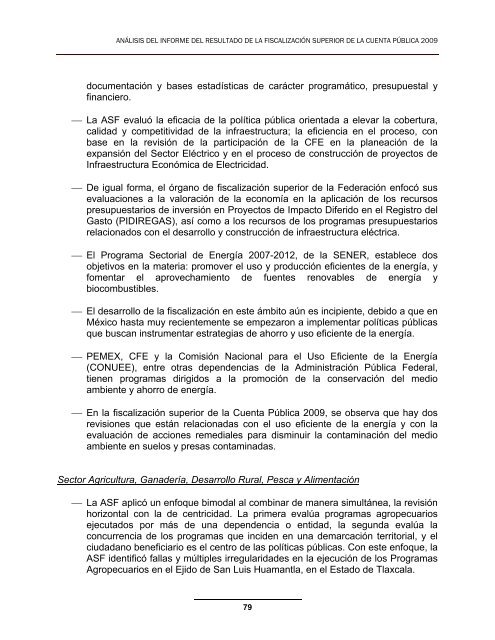 Conclusiones y Recomendaciones a la ASF - CÃ¡mara de Diputados