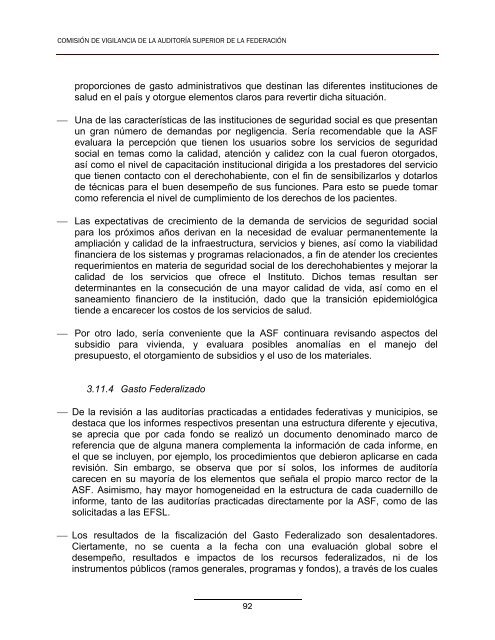 Conclusiones y Recomendaciones a la ASF - CÃ¡mara de Diputados